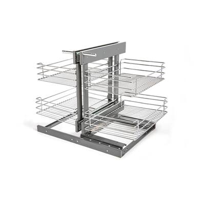 NewAge Products Home Kitchen Pull Out Magic Corner Cabinet Organizer - Chrome Finish
