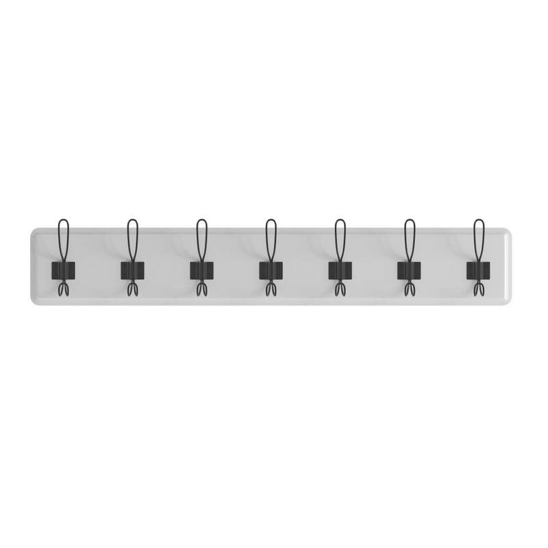 Wall Mounted Storage Rack with 7 Hooks