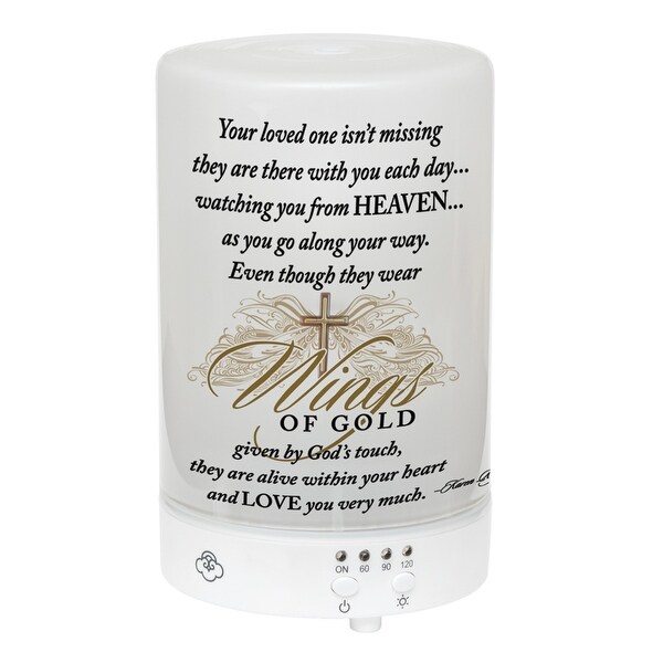 Shop 5.75" LED White "Wings Of Gold" Bereavement Religious ...