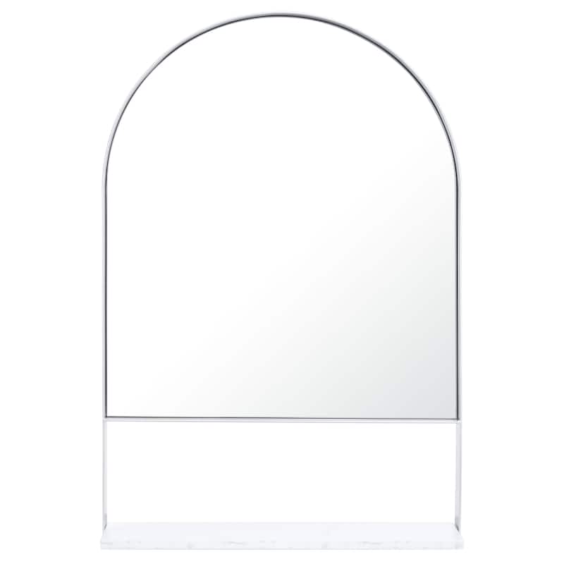 SAFAVIEH Yajaira 24 x 36-inch Arch-Crowned Top Mirror - 24Wx4Dx36H - Silver