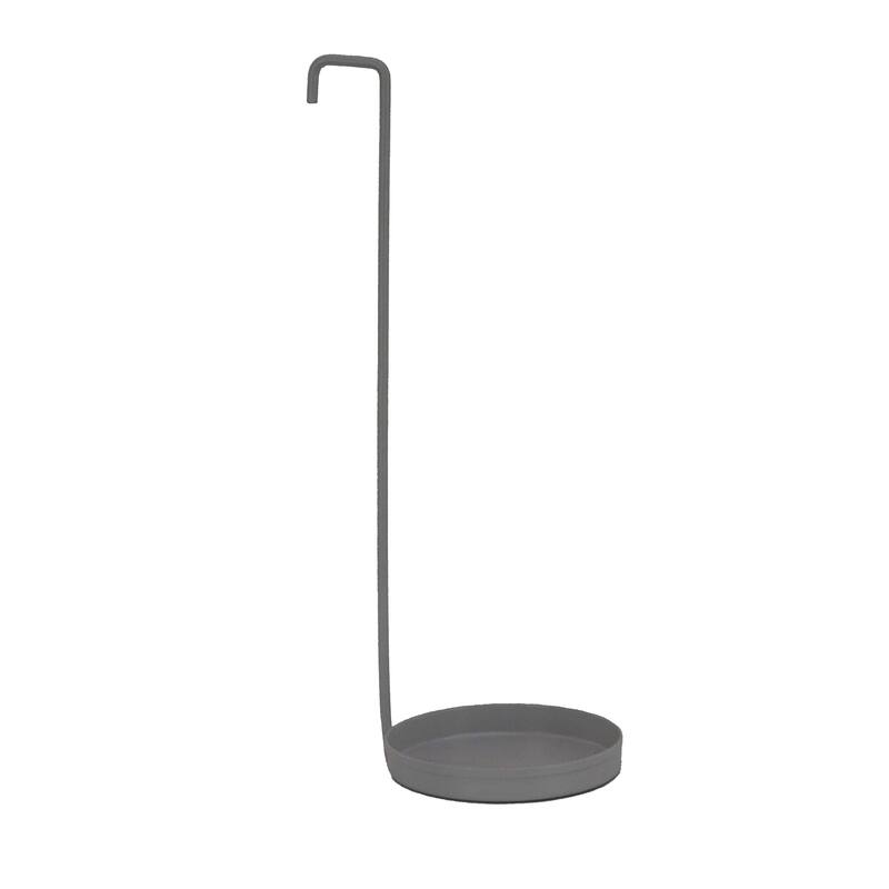 11" Ribbed Candle Lantern, Glacier Gray by National Tree Company - 11 in
