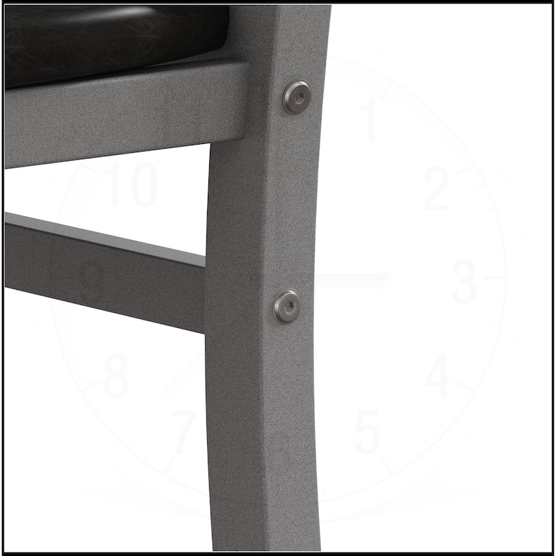 High Back Armless Metal Dining Chairs Set