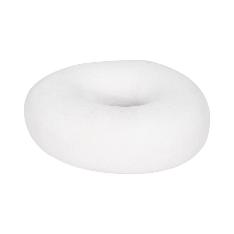 Sagebrook Home Ceramic Elegance Unique Slanted Circle Decor Piece for Modern Homes