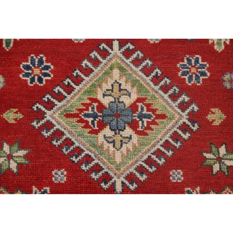 Traditional Red Kazak Area Rug Handmade Wool Carpet - 6'6"x 9'8"