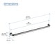 preview thumbnail 32 of 30, 36-Inch Stainless Steel Bathroom Safety Grab Bar