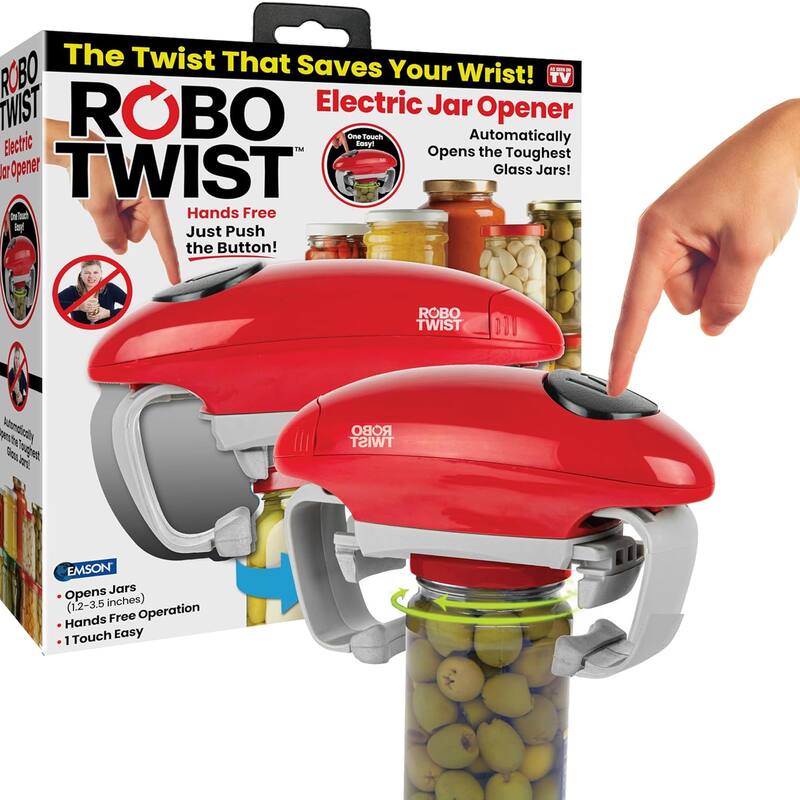 Robo Twist Electric Jar Opener Automatic Hands-Free Kitchen Gadget