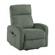 preview thumbnail 126 of 180, Fremont & Park Covelo Corduroy Recliner Collection - Push Back Recliner and Power Lift Chair for Apartments and Living Rooms Green (Power Lift)