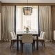 preview thumbnail 10 of 13, LNC Tifany Modern 4-Light Drum Colored Glass Chandelier for Dining Room Foyer - D 18" x H 15"