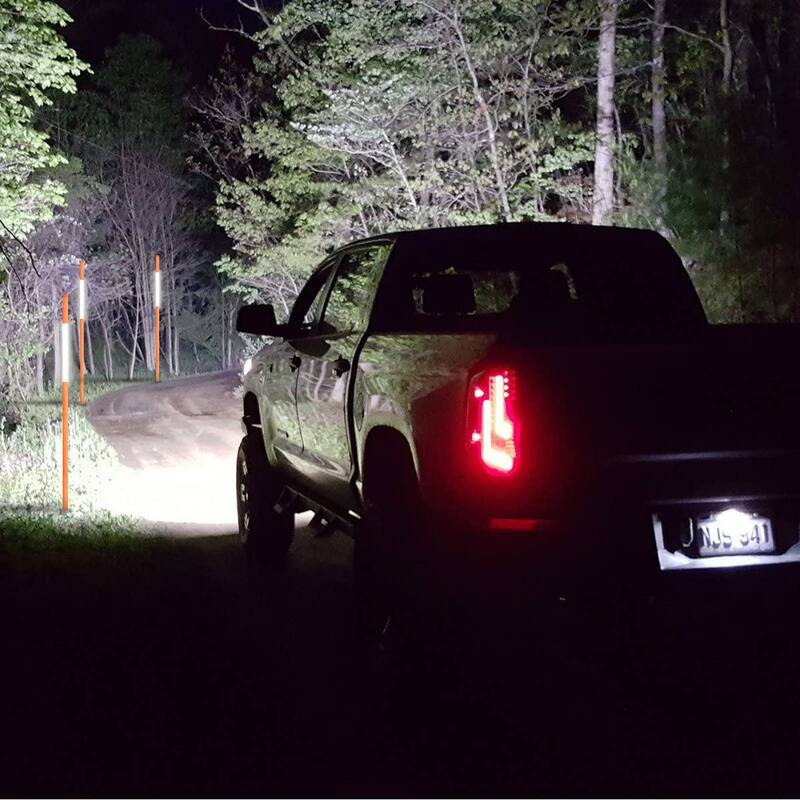 Agfabric 48 in. Hollow Driveway Markers 1/4 in. Dia Driveway Poles for Easy Visibility at Night Reflective, Orange (20-Pack)