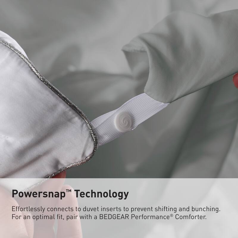 BEDGEAR Performance Duvet Cover and Sham Set - Moisture-Wicking Breathable Cooling Bedding