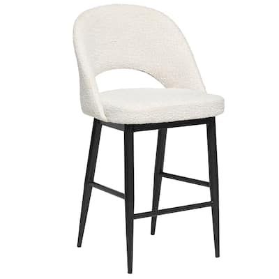 Coco Mid-Century Modern French Boucle Bar/Counter Stool (30"/26")