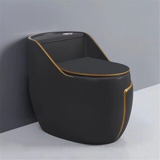 Black One Piece Toilet (Seat Included)