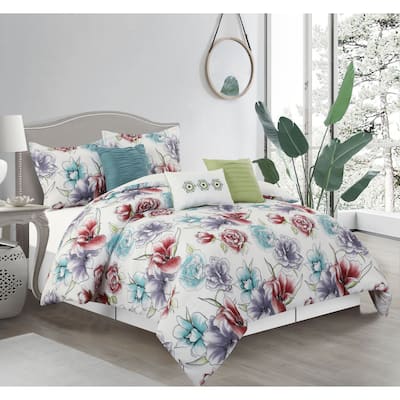 Nanshing Florence 7-Piece Floral Comforter Set