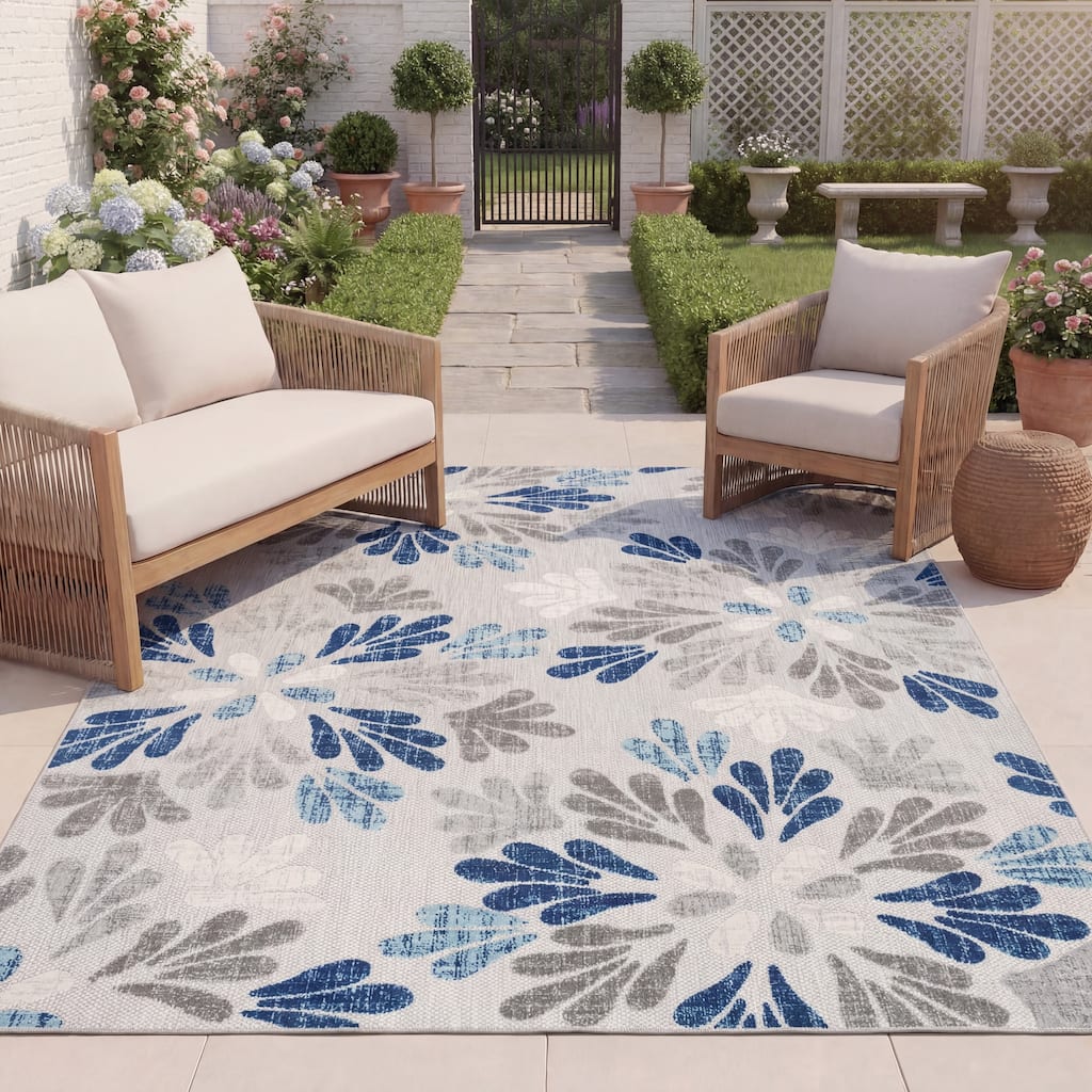 SAFAVIEH Cabana Diellza Indoor/ Outdoor Waterproof Patio Floral Rug