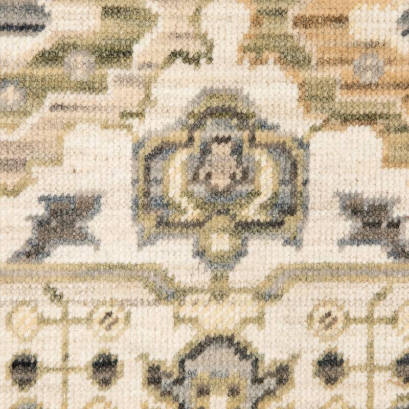 Adelaide Old World Nomadic Beige/ Gold Wool Blend Area Rug-