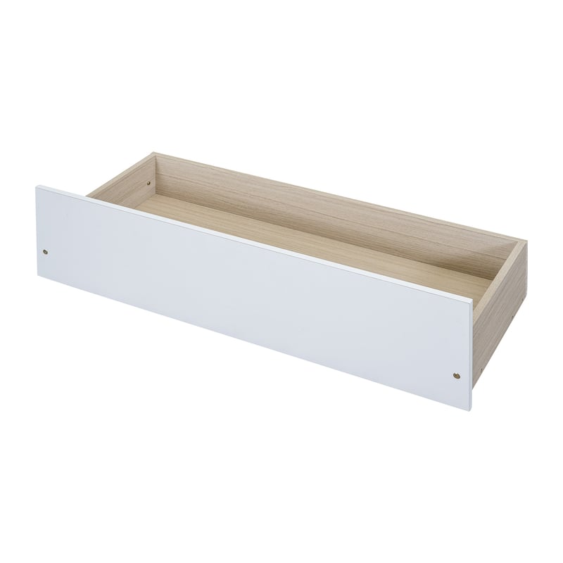 Twin Size Daybed Wood Bed with Two Drawers, White