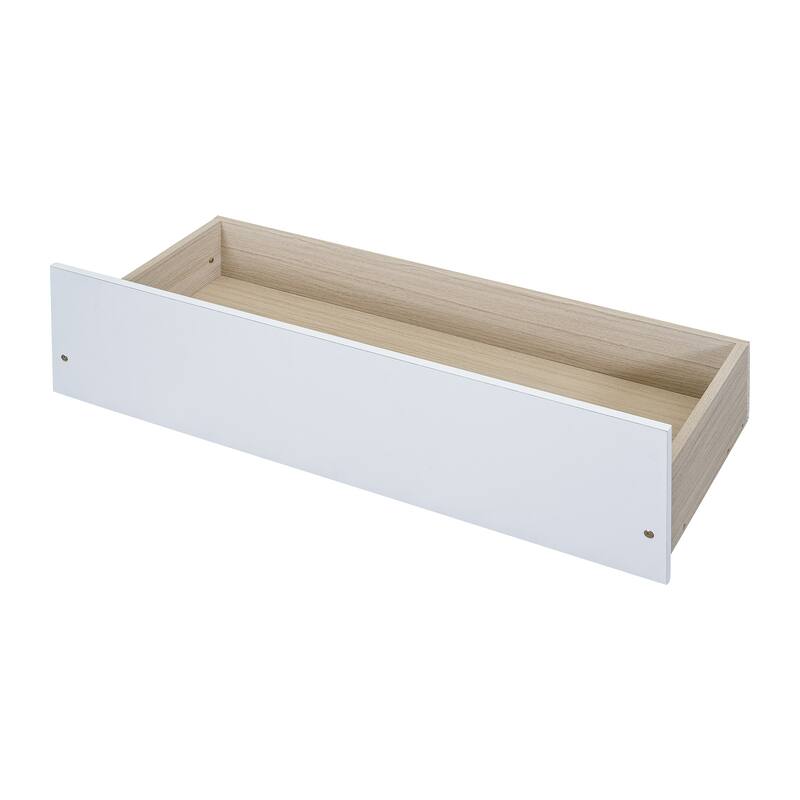 Twin Size Daybed with Two Drawers, White, Space-saving and Multi-functional Design
