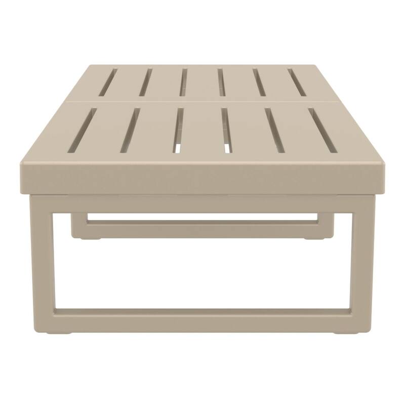 51" Taupe Brown Patio Rectangular Lounge Coffee Table