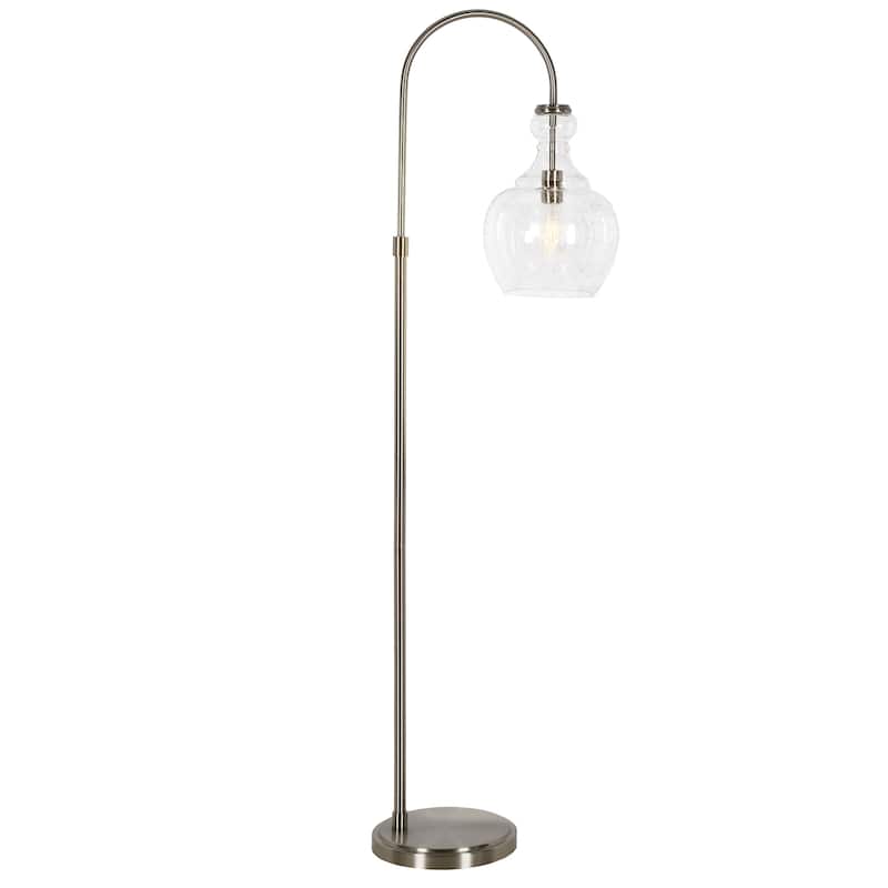 Verona Arc Floor Lamp with Glass Shade