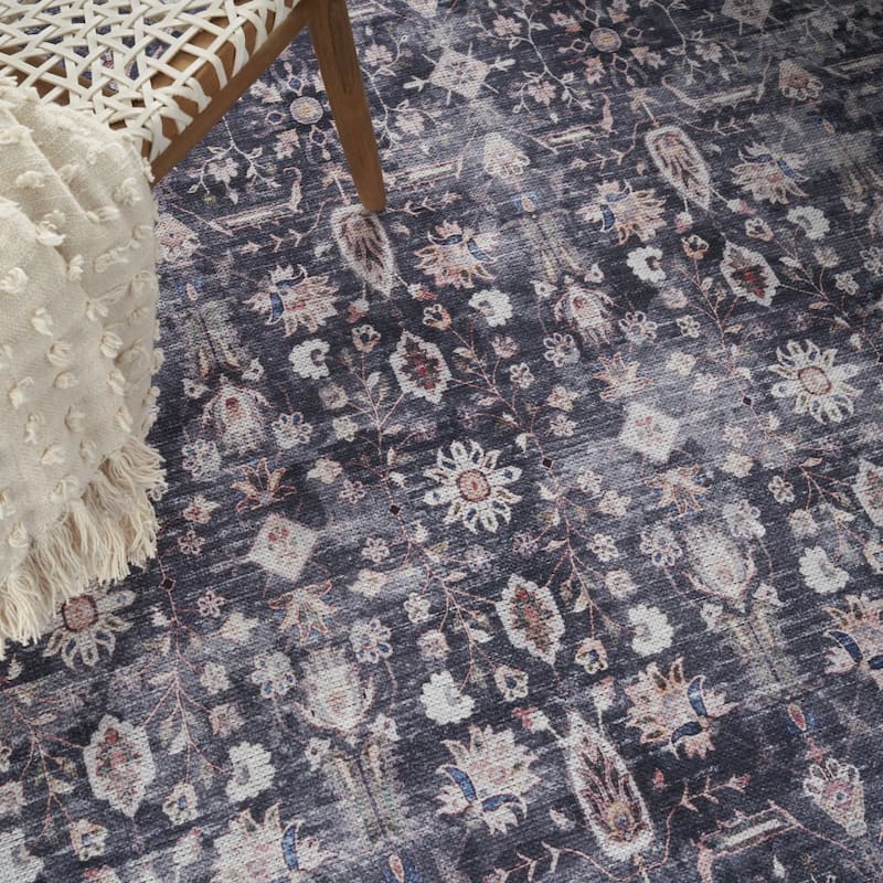 Niza Power Loomed Distressed Non Skid Area Rug By HomeRoots - 9' x 12'