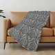 preview thumbnail 21 of 34, Premium Machine Washable Modern Damask Sherpa Throw Blanket