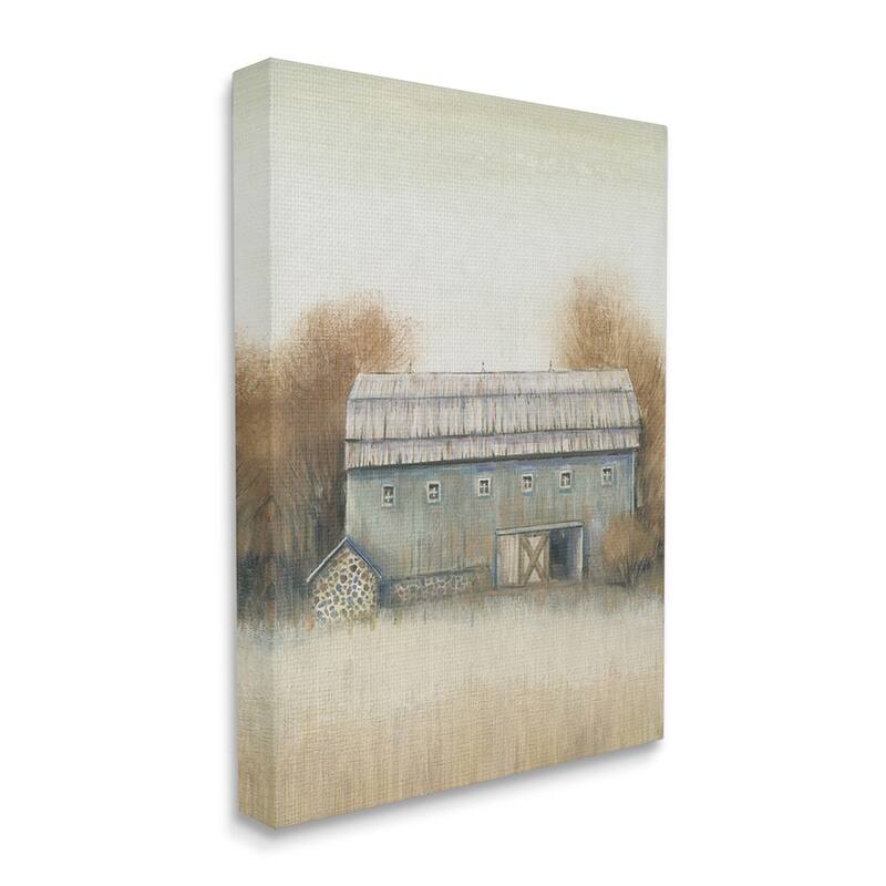 Stupell Autumn Barn Doors Vintage Farm Landscape Canvas Wall Art - 30 x 40