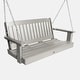 preview thumbnail 16 of 33, Highwood Lehigh 4-Foot Eco-friendly Synthetic Wood Porch Swing Harbor Gray