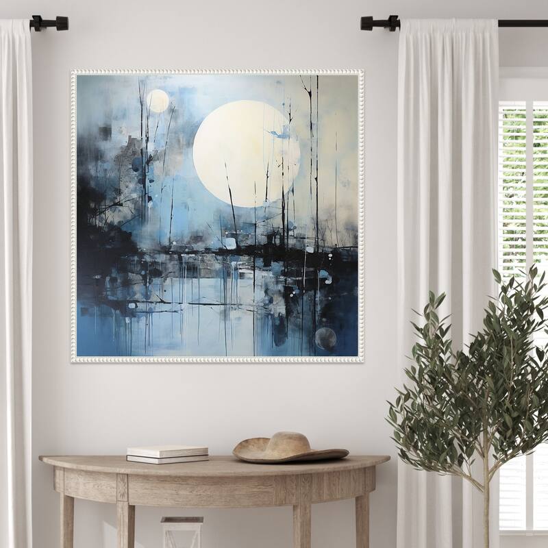 Illuminating Moon by Tradelink inhouse artist Framed Canvas Wall Art Print