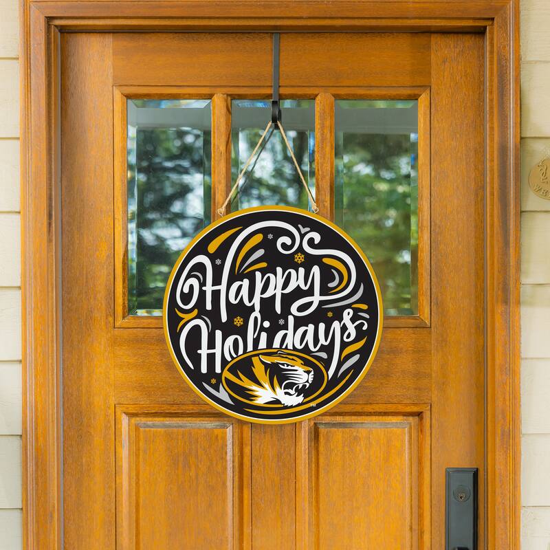 University of Missouri 18" x 18" Happy Holidays Door Décor Wall Sign - 18" x 18"