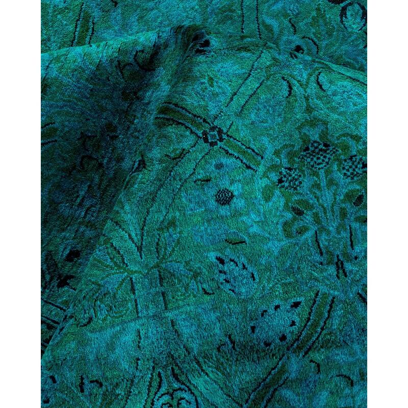 Fine Vibrance, One-of-a-Kind Hand-Knotted Area Rug - Light Blue, 8' 2" x 10' 3" - 8' 2" x 10' 3"