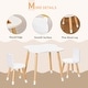 preview thumbnail 6 of 8, Qaba 3 Pieces Table and Chair Sets Children Dining Table Cute Bear Shape with Rounded Corners for 1-4 years, White