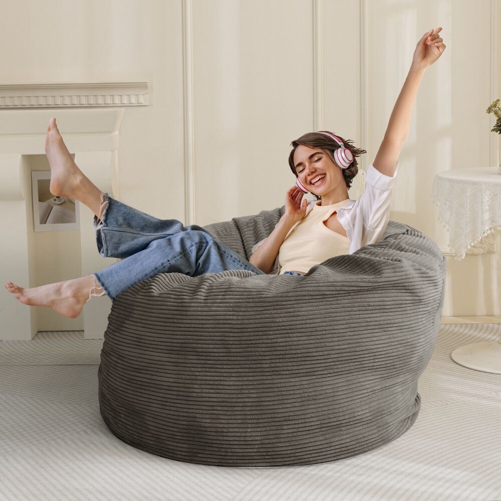 Folding cordaroy best sale bean bag