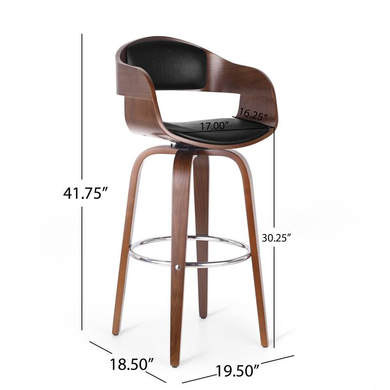 Wooden Swivel Barstool High Chair, Cafe Counter Stool, Front Desk Reception Chair, Island Dining Chair, Kitchen Bar Furniture