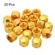 20 Pack M10 Lamp Finial Cap Knob Screw Cap Nut Bolt Cover Knurled Gold
