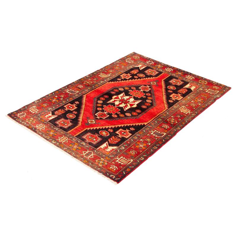 ECARPETGALLERY Hand-knotted Andelz Navy Wool Rug - 4'11 x 6'8