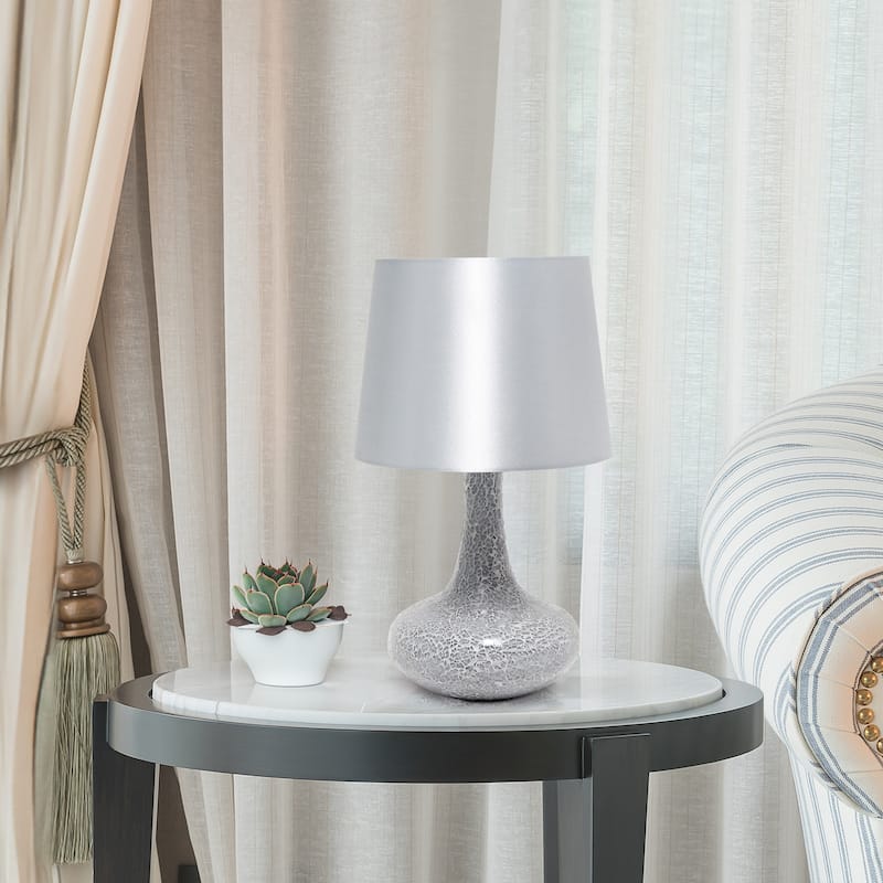 Creekwood Home 14.17" Patchwork Crystal Glass Table Lamp - 14.17