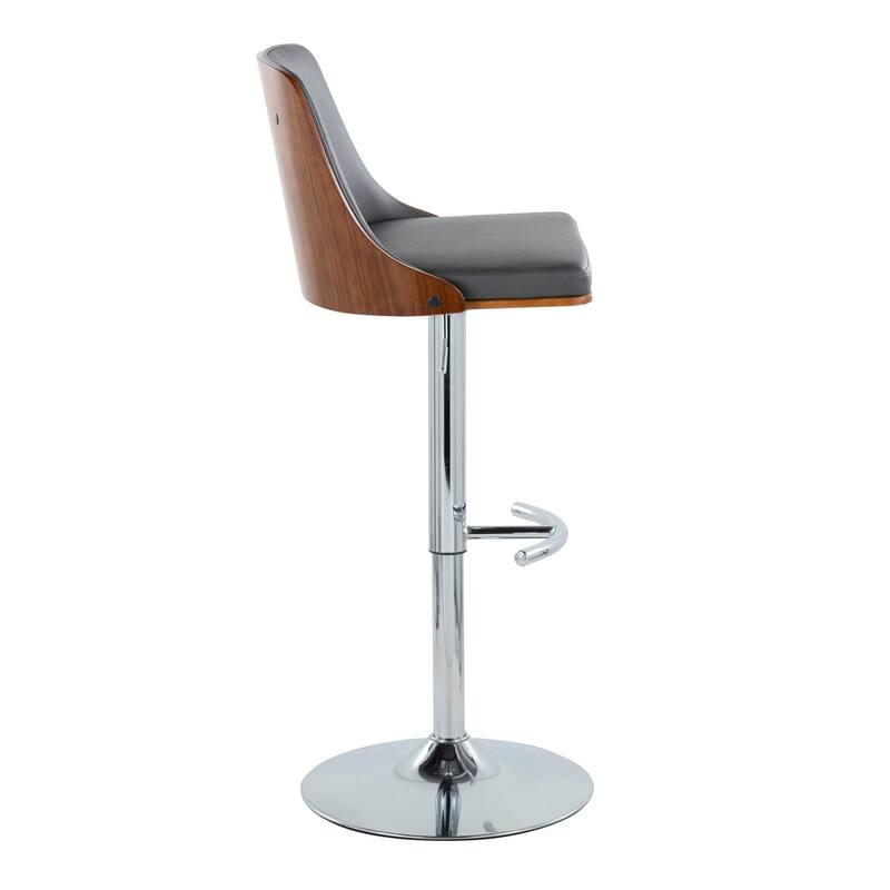 Carson Carrington Oscar Adjustable Bar Stool with Rounded T Footrest (Set of 2)
