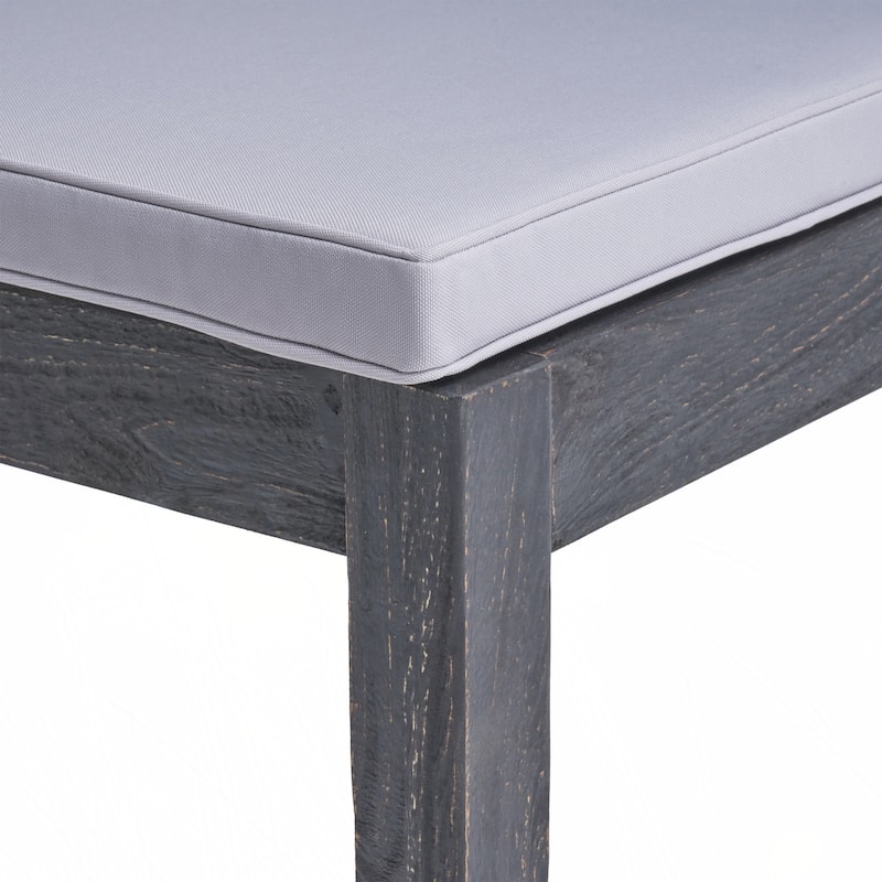 Outdoor Wooden Armless Dining Chair(Set of 2)