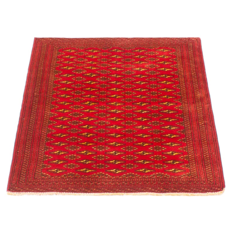 ECARPETGALLERY Hand-knotted Teimani Red Wool Rug - 3'4 x 4'7
