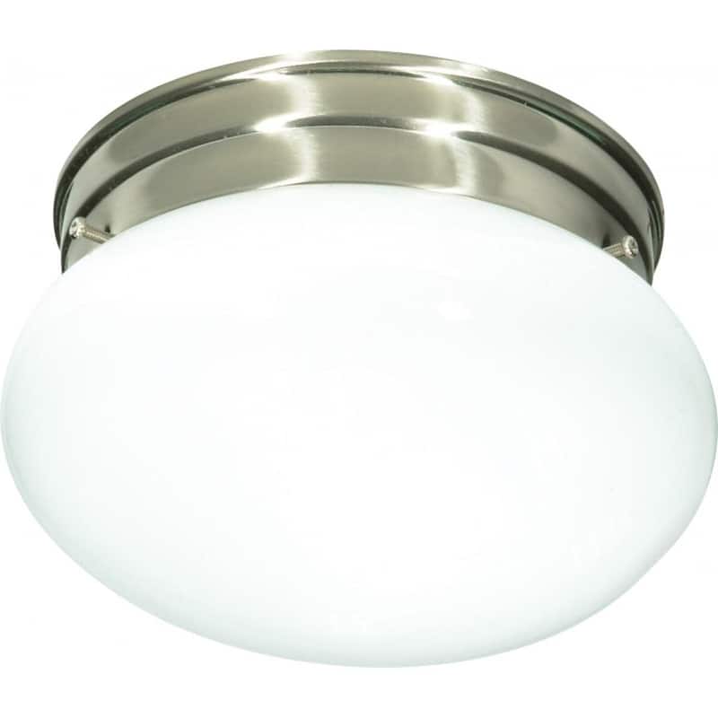Nuvo Lighting 76/601 Single Light 7-1/2" Wide Flush Mount Bowl Ceiling - Brushed Nickel