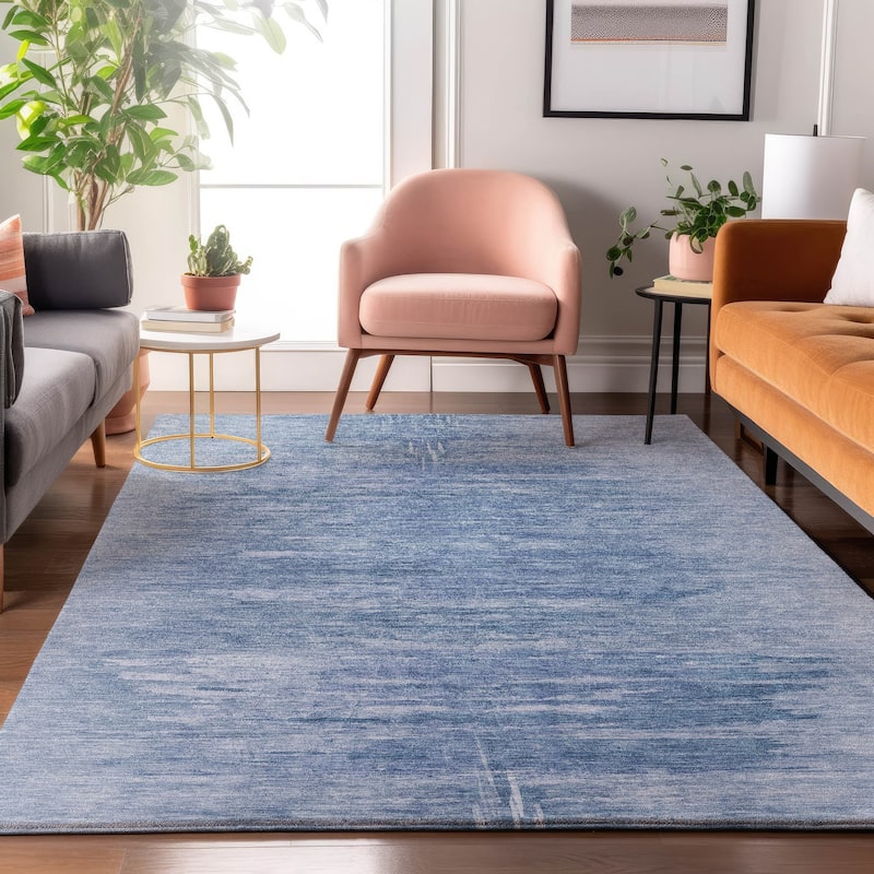 Premium Washable Super Soft Ombre Vaby Mayfield Rug - Blue - 5' x 7' 6" - Rectangle