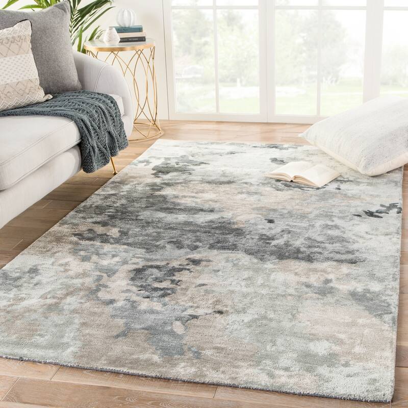 Porch & Den Caron Handmade Light Grey/ Taupe Abstract Pattern Area Rug