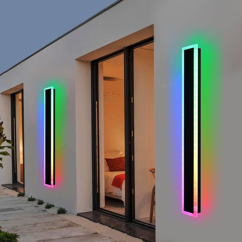 2-Pack 48" RGB Smart Outdoor Wall Lights