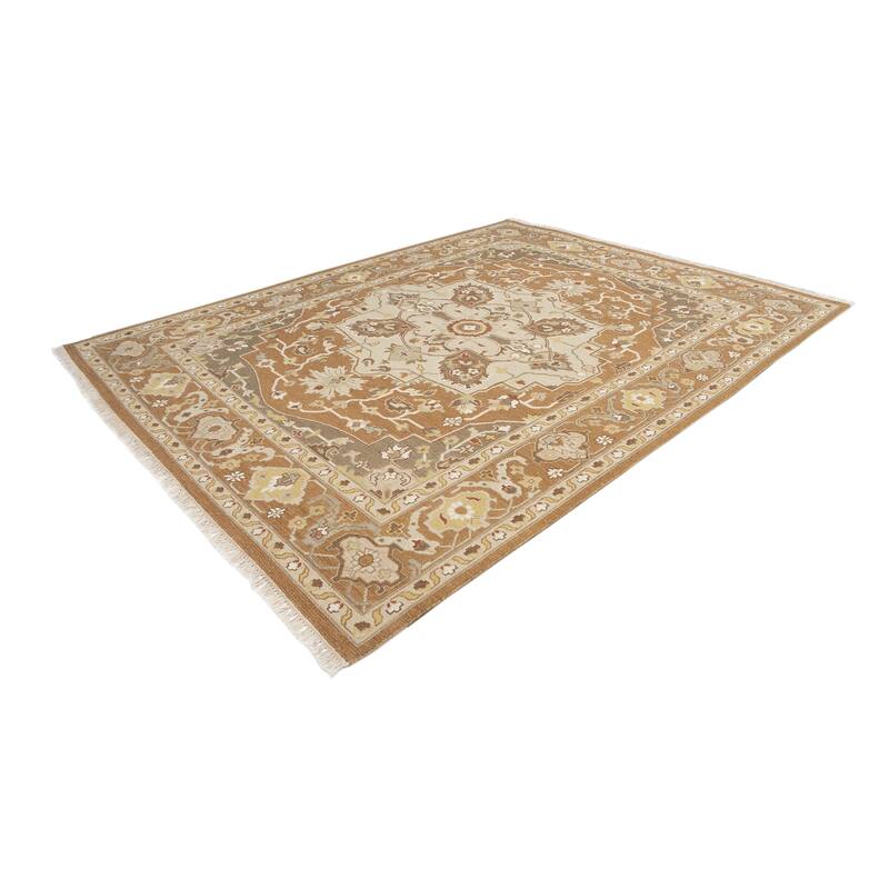 Rust/Brown/Ivory Soumak Flatweave Area Rug