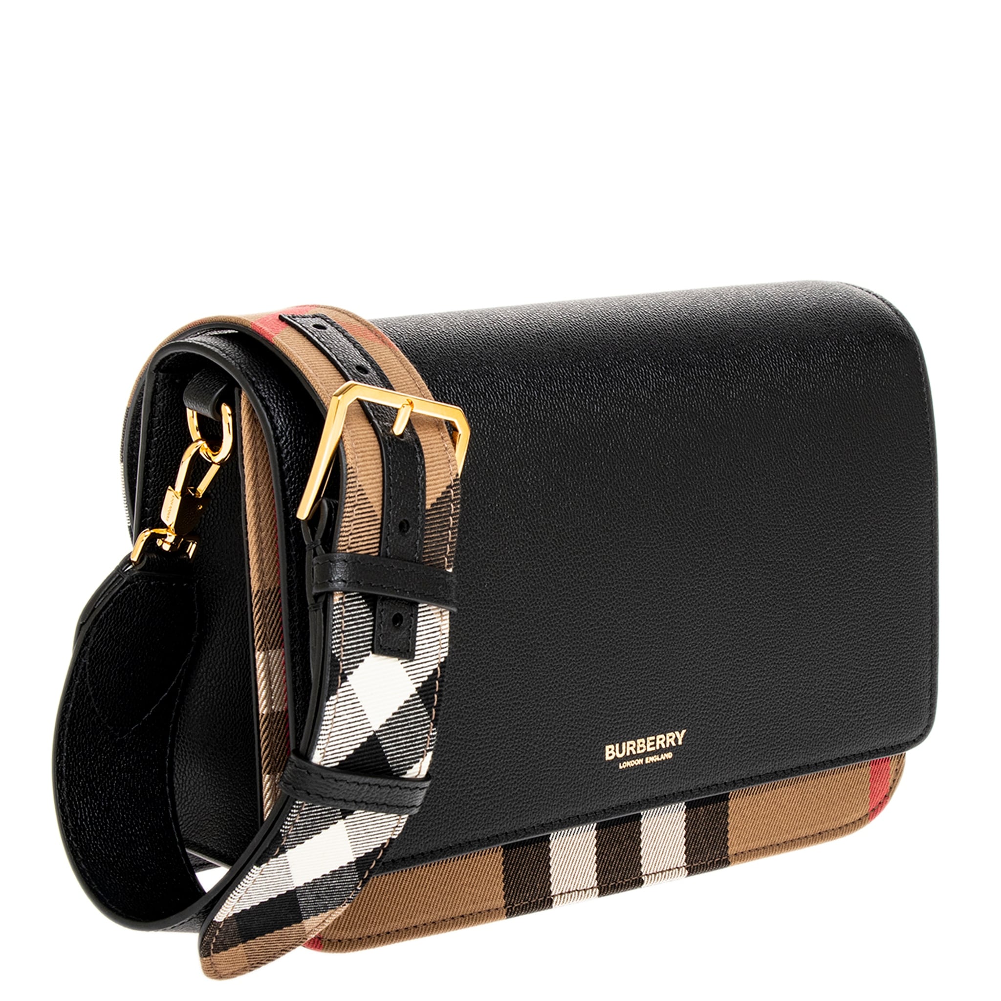 Burberry Mackford Check and Crossbody Bag - Overstock - 43357599