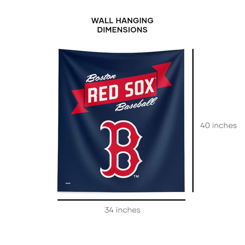 MLB Premium Red Sox Printed Wall Hanging - 34"x40"