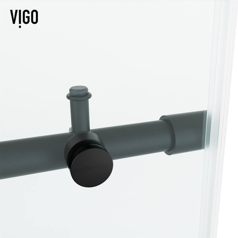 VIGO Elan Hart 56" to 60" W x 66" H Frameless Sliding Tub Door