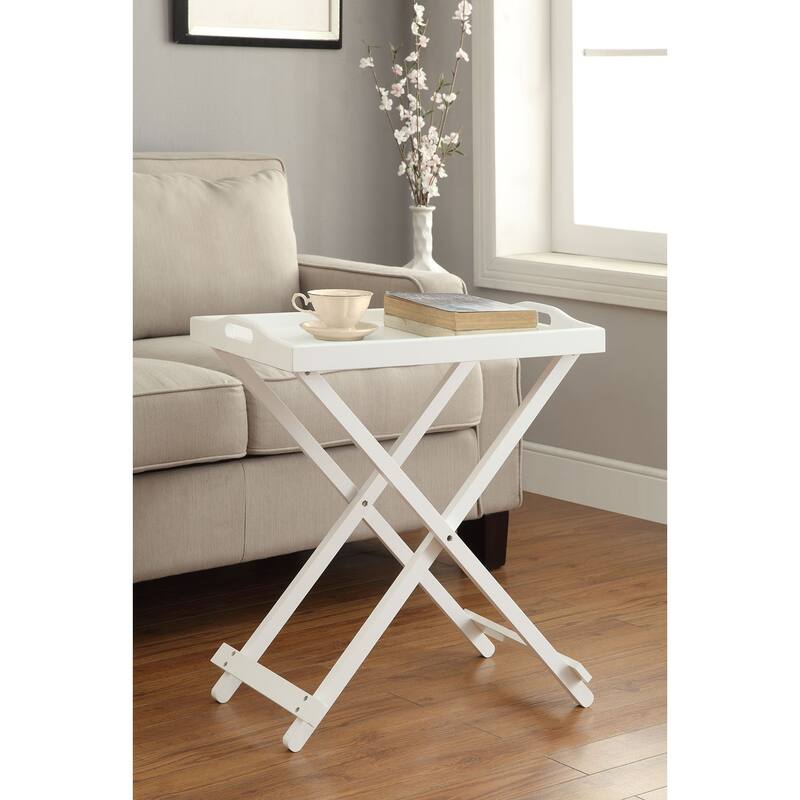 Convenience Concepts Designs2Go Folding Tray Table - White