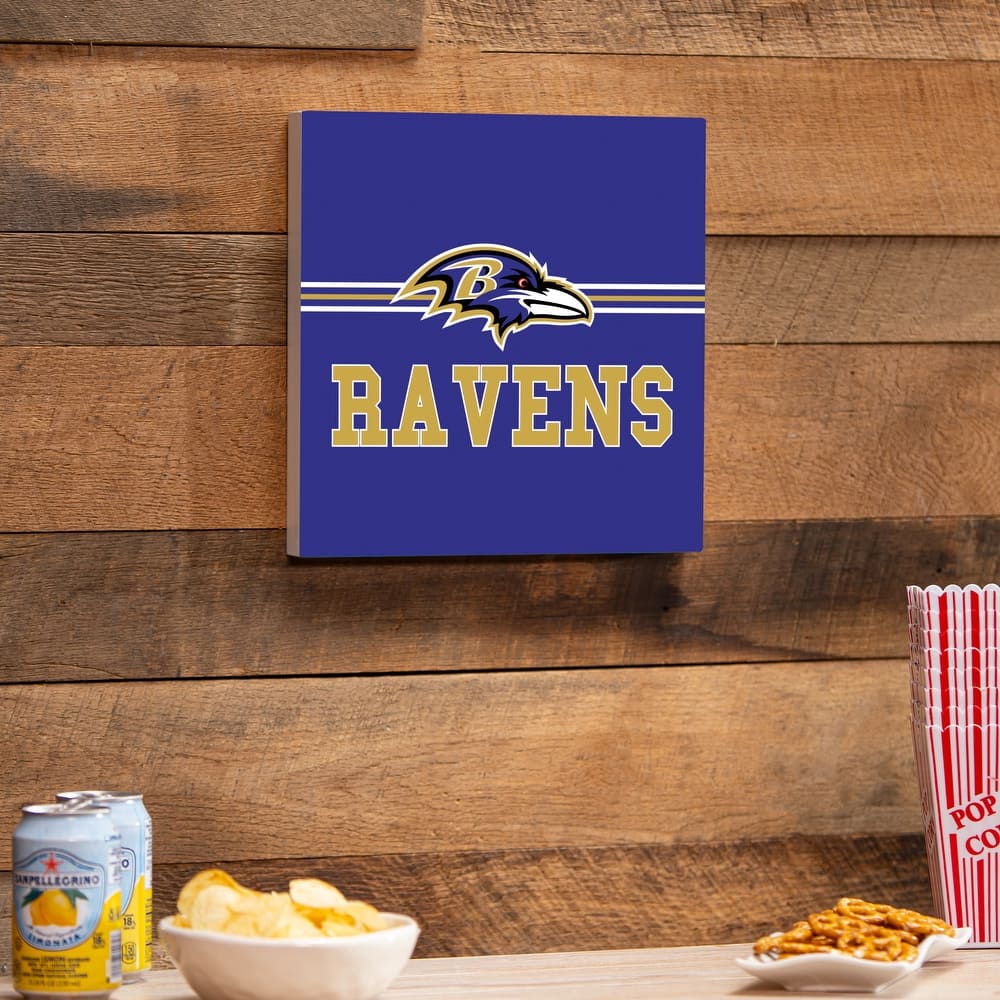 Baltimore Ravens Wooden Door Decor Wall Sign - Multi-Color