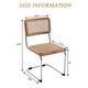 preview thumbnail 9 of 10, Dining Chairs Set of 2, Upholstered Natural Rattan Kitchen Chairs, Armless Accent Chair Side Chairs